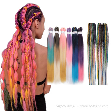 Wholesale Cheap Vendor Hair Extension High Quality Raw Material Ombre Jumbo Easy Braid Synthetic Hair For Braiding